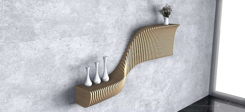 Parametric Wavy Wooden Wall Decor: A Unique Touch for Your Home