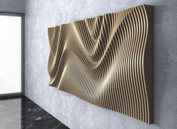 Parametric Wavy Wooden Wall Decor 25 @ CNC Basix
