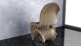 Parametric Wavy Wooden Chair 36