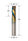 Compression Up/Down Platinum Coated Spiral Router Bit