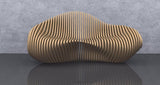 Parametric Wavy Wooden Bench 01 @ CNC Basix - Just R 26000! Shop now at CNC Basix