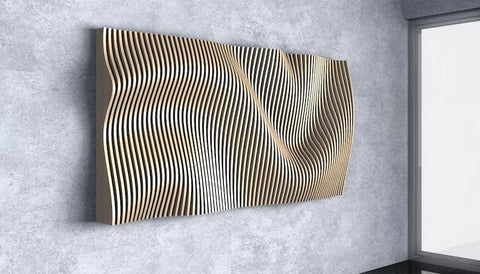 Parametric Wavy Wooden Wall Decor 30 @ CNC Basix
