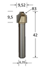 Plunging Rounding Over Router Bit @ CNC Basix - Just R 500! Shop now at CNC Basix