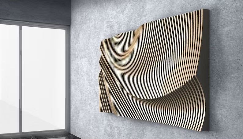 Parametric Wavy Wooden Wall Decor 27 @ CNC Basix
