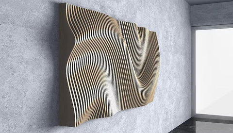 Parametric Wavy Wooden Wall Decor 30 @ CNC Basix