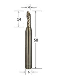 Single Flute Acrylic Up Spiral Router Bit @ CNC Basix - Just R 680! Shop now at CNC Basix