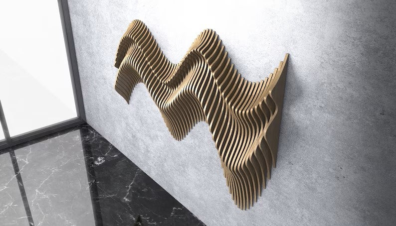 Parametric Wavy Wooden Wall Decor 24 @ CNC Basix