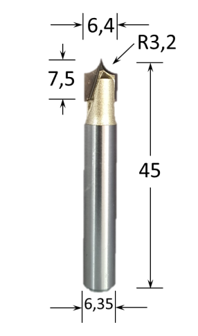 Panel Veining Router Bit @ CNC Basix