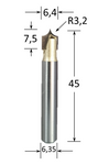 Panel Veining Router Bit @ CNC Basix - Just R 650! Shop now at CNC Basix