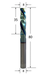 Compression Up/Down Platinum Coated Spiral Router Bit
