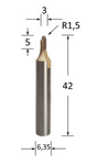 Core Box Router Bit @ CNC Basix - Just R 400! Shop now at CNC Basix