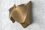 Parametric Wavy Wooden Wall Decor 49