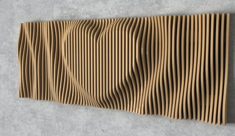 Parametric Wavy Wooden Wall Decor 45