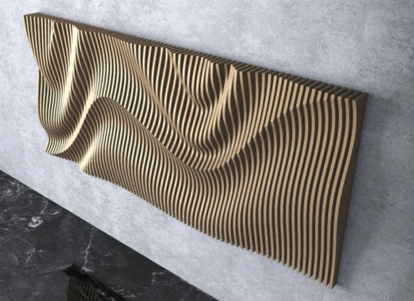 Parametric Wavy Wooden Wall Decor 25 @ CNC Basix