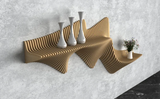 Parametric Wavy Wooden Wall Decor 53