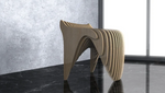 Parametric Wavy Wooden Chair 37