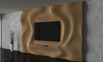 Parametric Wavy Wooden TV Unit 46