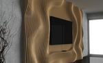 Parametric Wavy Wooden TV Unit 46