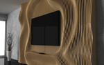 Parametric Wavy Wooden TV Unit 46