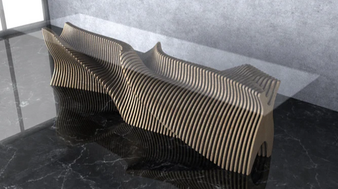 Wavy Table. File Parametric Wavy Wooden Table 31 @ CNC Basix