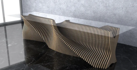 Wavy Table. File Parametric Wavy Wooden Table 31 @ CNC Basix