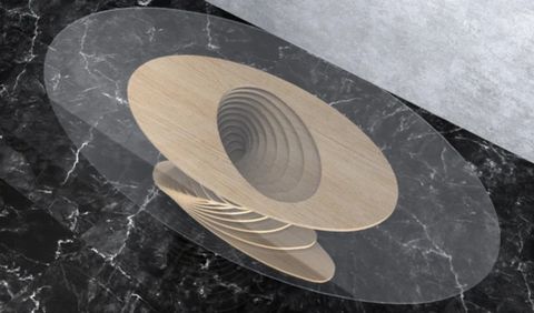 Wavy Table. File Parametric Wavy Wooden Table 35 @ CNC Basix