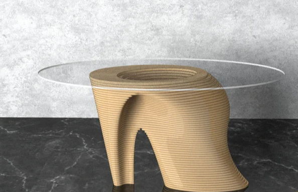 Wavy Table. File Parametric Wavy Wooden Table 39 @ CNC Basix