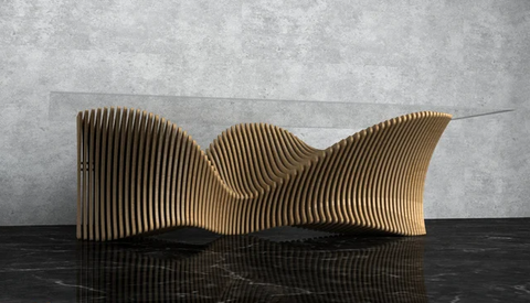 Parametric Wavy Wooden Table 41