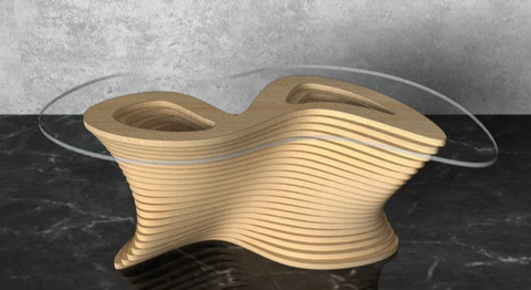 Parametric Wavy Wooden Table 44