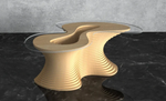 Parametric Wavy Wooden Table 48