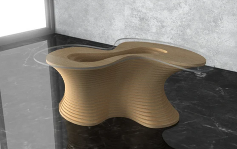 Parametric Wavy Wooden Table 48