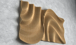 Parametric Wavy Wooden Wall Decor 55