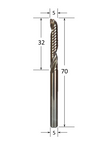 Single Flute Acrylic Up Spiral Router Bit