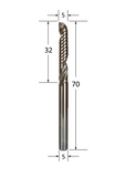 Single Flute Acrylic Up Spiral Router Bit