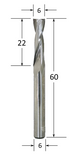 Double Flute Up Spiral Router Bit