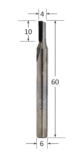 Diamond Tipped Straight Router Bit @ CNC Basix