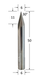 Solid Carbide Double Flute Engraving Router Bit @ CNC Basix - Just R 700! Shop now at CNC Basix